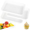 Vassoio da portata in plastica, per feste, senza BPA, riutilizzabile, per snack, cibo, biscotti, colazione, 31 x 22 x 4 cm, set da 3 pezzi