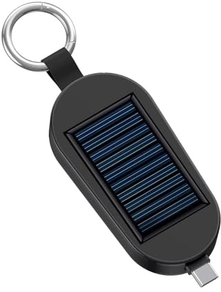 SZALUYK Solladdare – 3 000 mAh Solenergi Bank Nyckelring Typ C Bank Bärbar Nyckelring Laddare Soldriven Med Trådlös Klockladdning
