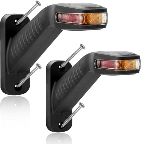 DARKGUARD LED Luces Galibo Laterales Pilotos Traseras Impermeable para Remolque Camion 12V 24V Universales Luces de Marcador Lateral de Posición Luz Senalizacion Homologados E-Mark