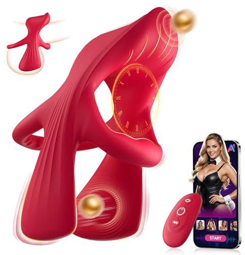 Vibrating Cock Ring Sex Toy Vibrator, Adult Toys 9 Vibrating AI Sync & 3 Motors Cockring Penis Ring Couples Sex Toys Prostate Massager for Male Erection with Clitoris Stimulate Male Sex Toyscouples