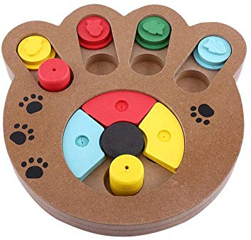 HEEPDD Spielzeug aus lebensmittelechtem Holz, kreative Pfotenform für Haustiere, IQ, interaktives Spielzeug aus Holz, Versteck- und Intelligenzspielzeug für Hunde, Welpen, Katzen (Pfoten)
