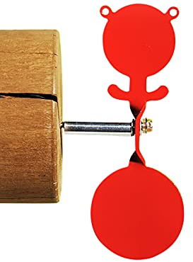 Wingswinmax 2.5”Bear Target Air Rifle Hanging Target Spinner Air gun Target Screwed-type Steel Plinking Target BB Air Gun target Slingshot Target (red, large)