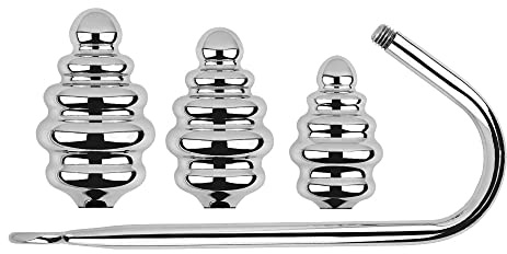 Tabuy 3 Interchangeable Balls Stainless Steel Anal Hook Fetish Bondage Hook Sex Toy for Unisex Adults Couple Lovers Butt Plug Prostate Massage G-spot (Style C)