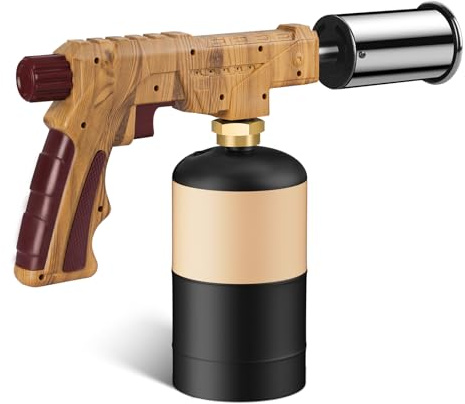 Semlos Propane Torch - Kitchen Torch - Powerful Grill Gun - Charcoal Lighter - Campfire Starter - Sous Vide - Chef Blow Torch for Searing Steak & Creme Brulee & BBQ(Propane Tank Not Included)