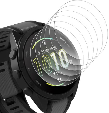 Bigqin 6 Pièces Protection d'écran Compatible avec Garmin Forerunner 165/165 Music, 3D Couverture Complète Film de Protection, HD Clear, sans Bulle, Anti-Rayures