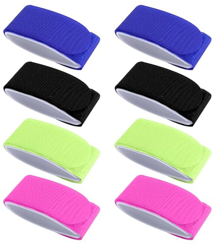 ALI2 Bandas de fijación para esquís, cinta de velcro, bandas de sujeción para snowboard EVA, con almohadillas protectoras, fijación de cinta de esquí