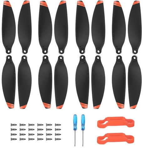 8 Stück 4726F Propeller für Mini 2/Mini 2 SE/Mini 4K, Leicht geräuscharm Stabiler Schnellspanner Propellerblatt Ersatzpropeller für DJI Drohne, Drohnenzubehör mit 2 Stück Propeller Fixierer Halter