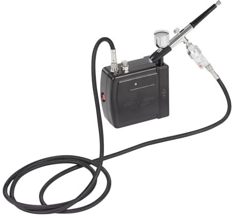 Mini compresor de aerógrafo independiente, cepillo de aire, compresor de aire de 369,54 oz/min, compresor de aire portátil de 2 a 15 psi, para pintura artística, decoración de pasteles, color de