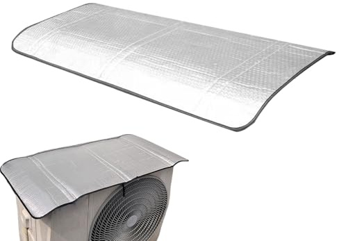 Cubierta de la unidad de CA-All-Season Outdoor Shield | Sombra solar magnética con bloque UV y placa de lluvia para aire acondicionado dividido protección de invierno, aislamiento térmico, fácil