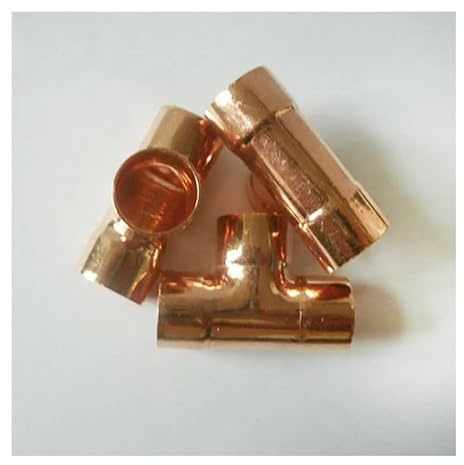 22 mm de diamètre intérieur x 1 mm d'épaisseur - Raccord en T égal en cuivre - Raccord de plomberie - Pour eau, gaz, huile