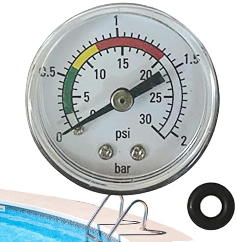 Tryckmexikarfilter - pool sandtank pooltillbehör, tillbehör bakre kontakt | Högprecisions vattenflödesmätningsindikator c