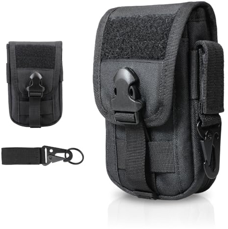 WYNEX Pochette Téléphone Portable Tactique Sacoche Ceinture Homme Poche Molle EDC Gadget Étui pour Téléphone Militaire Mini Sac Ceinture Tactique pour Sport Plein-Air,avec Porte-Carte
