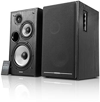 Edifier R2750DB Active 3-Way Bookshelf Speakers 2.0, Bluetooth v5.1 & aptX, 136W RMS, 6.5″ Bass, 4″ Mid & 0.75″ Silk Dome Tweeters, Dual RCA/Optical/Coaxial Inputs & Sub Out, Tone Control, Black