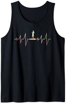 Outdoor Paddleboarding Heartbeat Stand Up Paddling SUP Tank Top
