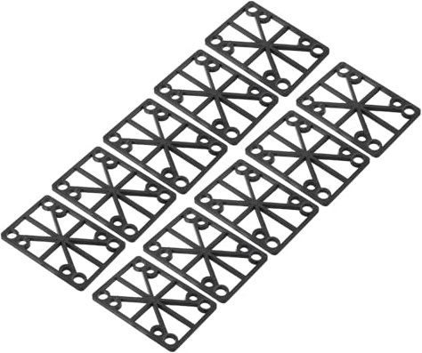 PATIKIL 4 mm (0,16) Skateboard Riser Pads, 10 pezzi di plastica longboard riser pad cuneo angolato ammortizzatori per skateboard camion, nero