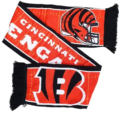 Great Branding Cinncinnati Bengals NFL HD Jaquard Scarf Orange Schwarz Schal - Stk
