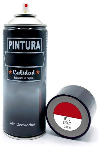 Acan Tradineur - Bote de Pintura en Spray - Fabricado en España - Ideal para cualquier superficie, Madera, Metal, Cartón, Piedra o Cerámica - Capacidad de 200 ML - Rojo Ingles