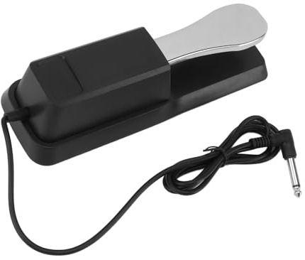 Universal Silver Metal Sustain Pedal Tangentbord Instrumenttillbehör för Pianotangentstöd