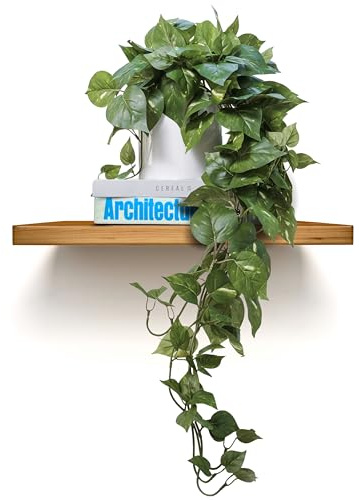 MY ROVALA Silk Plants for Home Decor Indoor in Pot Realistic Artificial Plants Hanging Faux Plants Indoor Fake Potted Plants for Shelves Bedroom Bathroom Trailing Plant, Fake Pothos Ivy (Dark Green)