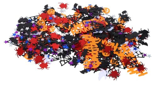 UKCOCO 60g Halloween Sequin Confetti Glitter Sprinkles Bats Spider Pumpkin Scatter for Party Decorations