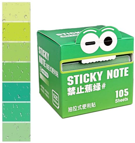 Notas adhesivas invisibles, blocs de notas adhesivas, 105 hojas de colores extraíbles, blocs de rollo para cuaderno, hogar, lugar de trabajo, recordatorios escolares, estudiantes