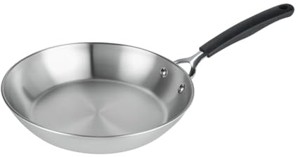 Prestige Made to Last Uncoated Stainless Steel Frying Pan 25cm – Non-Toxic, Induction Compatible, Dishwasher & Oven Safe, Silver