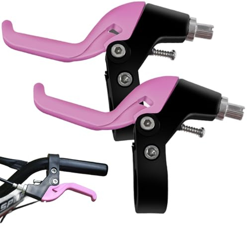 BeVistoso 2 Pezzi Leve Freno Bici Maniglia Sinistra e Destra Leve Freno Biciclette per Bambini manopole Manubrio in plastica per manubri Bici Diametro 22 mm, Leva per Bambini