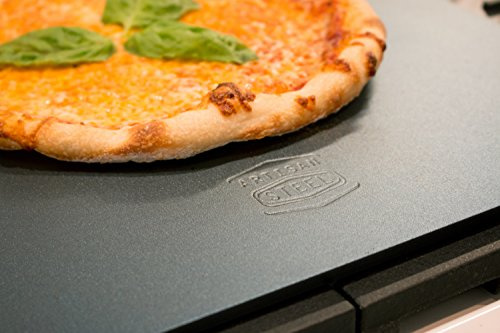 Pizza Stone, Stone Oven Round Pizza Stone, Ceramic Pizza Grilling Stone/Baking Stone/Pizza Pan, Perfect Baking Tools for BBQ and Grill -Thermal Shock Resistant, 40 x 40 x 1.3cm (Steel)