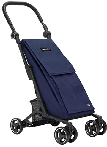 Playmarket Pocket Premium. Carro de la Compra Plegado ultracompacto y Ligero. 4 Ruedas y Freno. Capacidad 50L