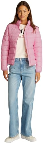 Tommy Jeans Donna Piumino Essential Tape Lucido, Rosa (Pink Sugar), L