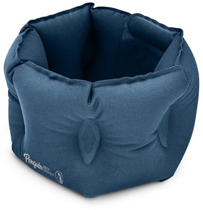 ETROL Aufblasbares Nackenkissen, Verstellbares Reisekissen für Flugzeuge, Aufblasbares Nackenkissen für Reisen, Auto, Büro und Zuhause (Blau)