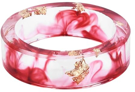 Anneau de résine époxy en papier d'or, bague de promesse de résine | Anneau de bande de résine transparente avec feuille d'or Insité,Accessoires d'usure de mariage, ornements de bijoux élégants pour f