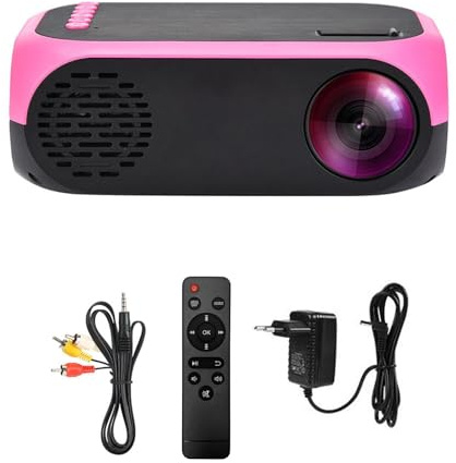 Ouitble Mini Beamer Tragbarer LED-Projektor 1080P HD Tragbar Handprojektor mit HD Multimedia Interface/USB/SD/AV mit Bilder/Musik/Videos/Text Funktionen