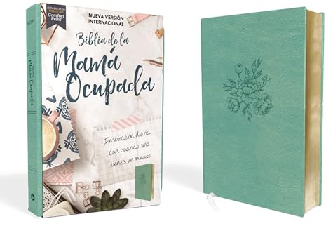 NVI, Biblia de la Mamá Ocupada, Leathersoft, Turquesa, Palabras de Jesús en Rojo, Comfort Print: Inspiración diaria aun cuando solo tienes un minuto