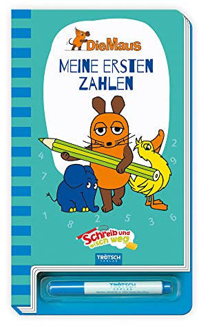 Trötsch Die Maus Schreib und wisch weg Zahlen: Übungsbuch Vorschulbuch Beschäftigungsbuch