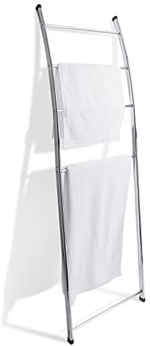 4 Bar cromado toalla de baño escalera, wall-leaning secado Rack soporte