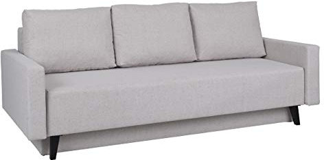 Mirjan24 Schlafsofa Oviedo Gloss, Couch mit Bettkasten und Schlaffunktion, Sofa, Polstersofa, Bettsofa im skandinavischen Stil, Bettfunktion, Komfortsofa (Aura 23)