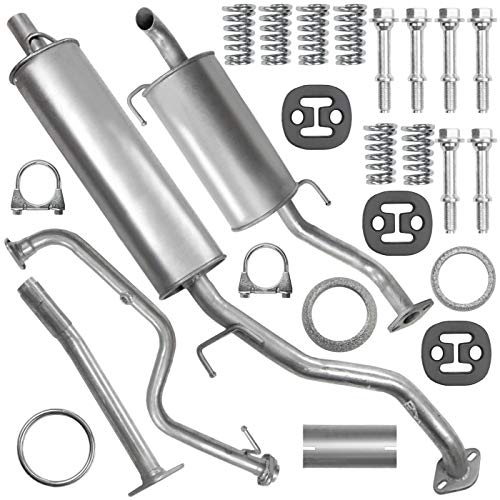 Schalldämpferset Abgasrohr Mitteltopf Endschalldämpfer Auspuff Endtopf für Nissan Micra 3 III K12 1.0 1.2 1.4