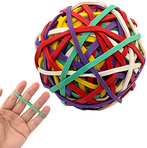 Rubber Elastic Bands Office Thick Large Colored Rubber Band Ball For Packing Document Organizing Office And Home 120 Pcs