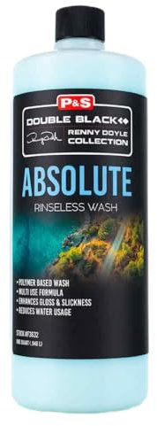 P & S PROFESSIONAL DETAIL PRODUCTS Absolute Rinseless Wash - Premium Soap Alternative; Unique Polymers Encapsulate and Emulsify Dirt; Softens Water; Safe on Paint, Coatings, PPF (1 Quart), Light Blue