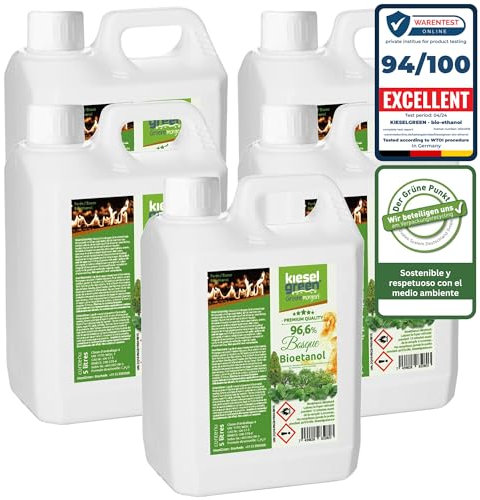 KieselGreen Bioethanolo 25 litri con Fragranza per Caminetto a Etanolo – Bio-etanolo profumato per Ambienti, molte Fragranze - Profumo per Caminetto a bioetanolo da Interno o da Tavolo WA25