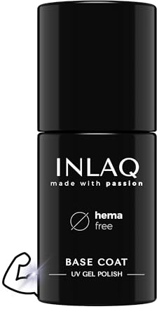 INLAQ® Base Gel für Nägel UV | Nagellack Base Coat | Shellac Hema Free | Hard Base Basisgel 6ml