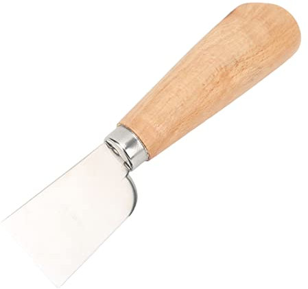 Coltello da Taglio per Pelle, Acciaio Inossidabile con Manico in Legno - Resistente All'usura, Facile da Usare per L'artigianato in Pelle, Durevole