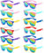 Joycabin 12 Stücke Kinder Sonnenbrillen für Jungen und Mädchen, Party Brillen mit UV400 Schutz, Neon Farbe Lustige Party Sonnenbrillen Für Sommer, Strand, Partyzubehör, Poolparty, Karneval, Preise