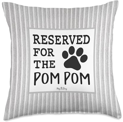 Reserved for the Pom Pom - Farmhouse Style Pomeranian Throw Pillow