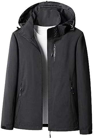 Giacca Impermeabile da Esterno Donna Impermeabile Giacche da Esterno Leggere 3 in 1 Cappotti Antipioggia Taglie Forti Camminata Sci Escursionismo Montagna Cappotti Softshell con Tasche con Cappuccio