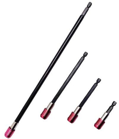 GAOSHA Bohrerverlängerungs-Set, magnetischer Bohrer, Schraubendreher, Bithalter, Spannfutter, Verlängerungen, 6,35 mm Bithalter, 4 Stück