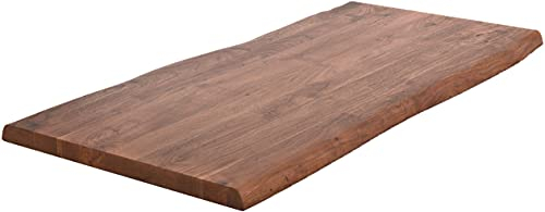 DELIFE Tischplatte Edge Akazie Braun 180x90cm XL Live-Edge