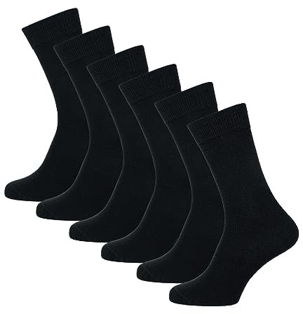 Nur Der 6er Pack Baumwolle Business Socken Classic mit Komfortbund Herren, schwarz, 39-42