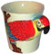 B2SEE Tier/Papagei Tasse 3D/Becher Motiv Papagei/Vogel aus Keramik handgemacht
